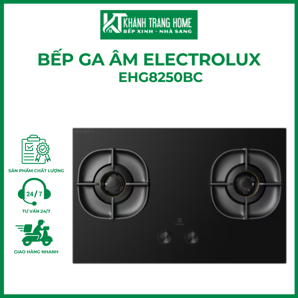 Bếp ga âm ELECTROLUX EHG8250BC 80cm UltimateTaste 500 với 2 vùng nấu - Khánh Trang Home