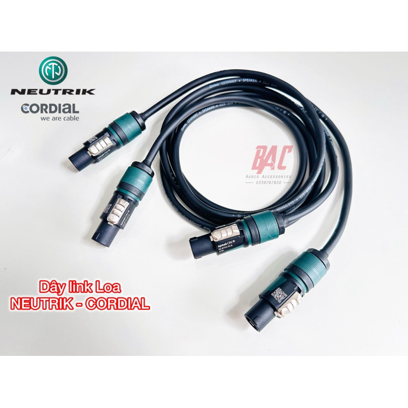 Dây Link loa sân khấu chính hãng CORDIAL Germany - Speakon NEUTRIK chống nước