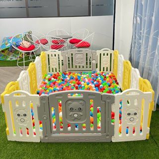 ⚡Hỏa Tốc⚡ Quây Cũi Nhựa Cho Bé Tặng Bóng- Thảm- Bóng Rổ Mẫu Mới 2025, Quây Cũi Nhựa Gấp Gọn An Toàn Cho Bé