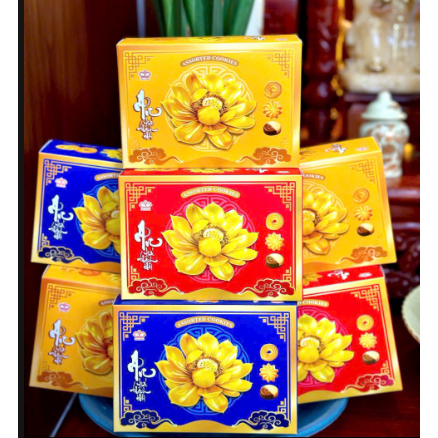 Bánh Quy Chữ Hoa Sen  An Khang Làm Tháp Bánh, Lễ Tết  Khối lượng 90g Hàng Việt Nam, Minh Hương Food
