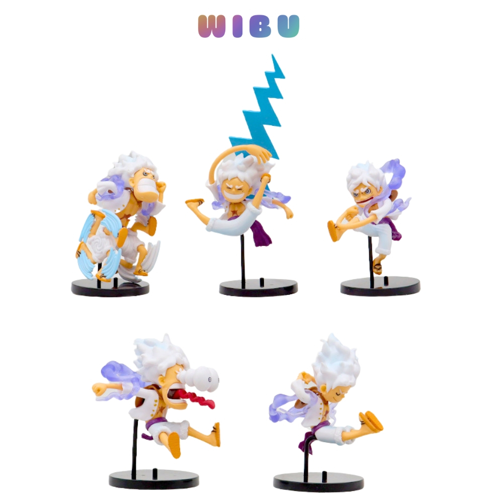 Mô Hình OnePiece 6 trạng thái Luffy gear 5 Chibi WCF - Cao 10cm - nặng 250Gr , Figure OnePiece