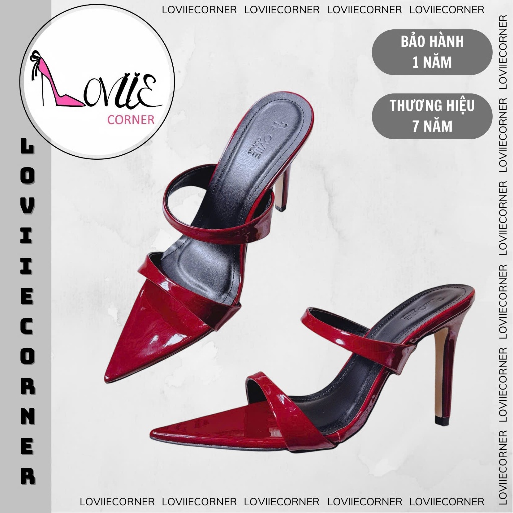LOVIIECORNER GUỐC CAO GÓT 9 PHÂN - GUỐC MULE MŨI NHỌN CAO GÓT ĐŨA THANH LỊCH  - D241201 - HDP2602