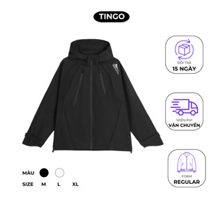  Áo khoác gió thể thao TINGO nam nữ   FORM RỘNG  vải gió nano cao cấp ,thiết kế 2 khóa thể thao Mùa thu đông Menswear 01 