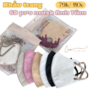 Mua 100 chiếc tặng 10 c khẩu trang 6D pro mask Anh Tâm 3 lớp thời trang mỏng nhẹ ôm mặt