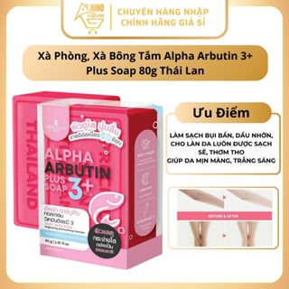 Xà Phòng, Xà Bông Tắm Alpha Arbutin 3+ Plus Collagen 80g Thái Lan Kích Trắng, Mịn Da - Hinohouse
