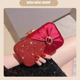 Túi cốp tiệc cầm tay Bling sang trọng thiết kế trẻ trung nổi bật NÂU NÂU