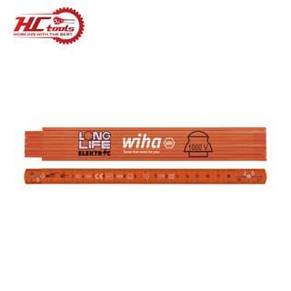Thước gấp của thợ điện Longlife 2m màu cam Wiha 42068 Chính Hãng