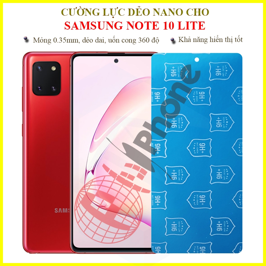 Dán cường lực dẻo nano trong hoặc nhám cho Samsung Note 10 Lite