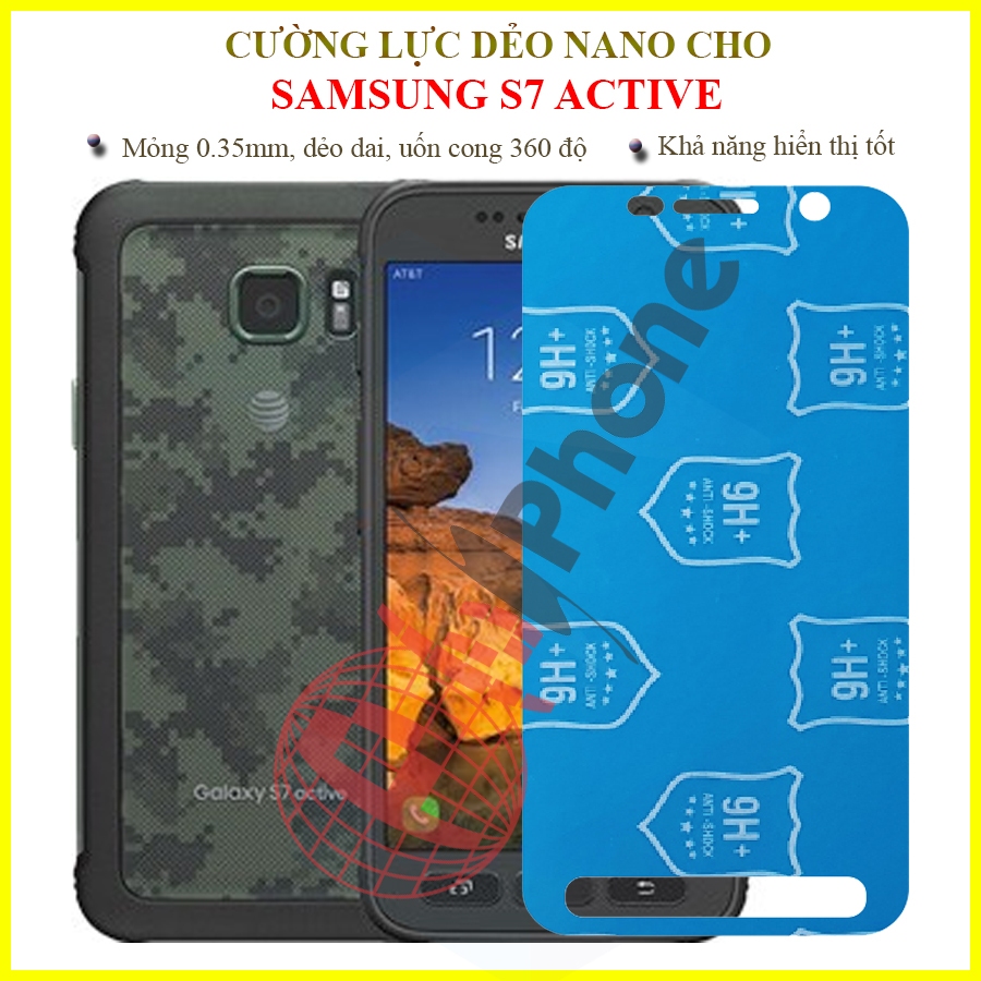 Dán cường lực dẻo nano trong hoặc nhám cho Samsung S7 Active