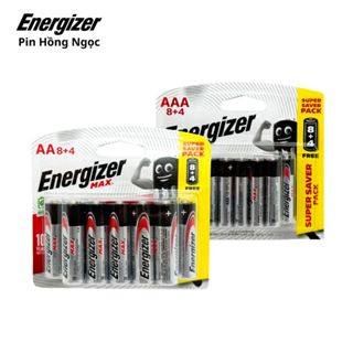 Vỉ 12 Viên Pin AA và AAA Energizer Max 1,5V cao cấp made in Singapore - Hàng chính hãng