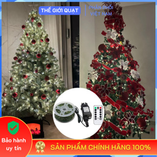   HỎA TỐC  Dây đèn LED kẽm đom đóm 50m 100m 200m kín nước dùng remote điều khiển trang trí Noel 
