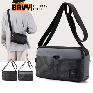 Túi đeo chéo nam, túi hộp đeo chéo vải chống nước nhiều ngăn thời trang BAVY FASHION kiểu dáng ngang thể thao TĐC35AB