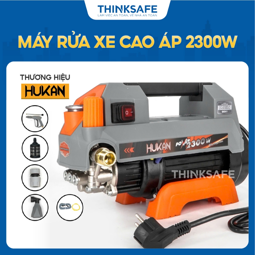 Máy rửa xe chỉnh áp HUKAN G1-CW84, Công suất 2300W, áp lực nước 130bar, lõi đồng Máy xịt rửa phiên b