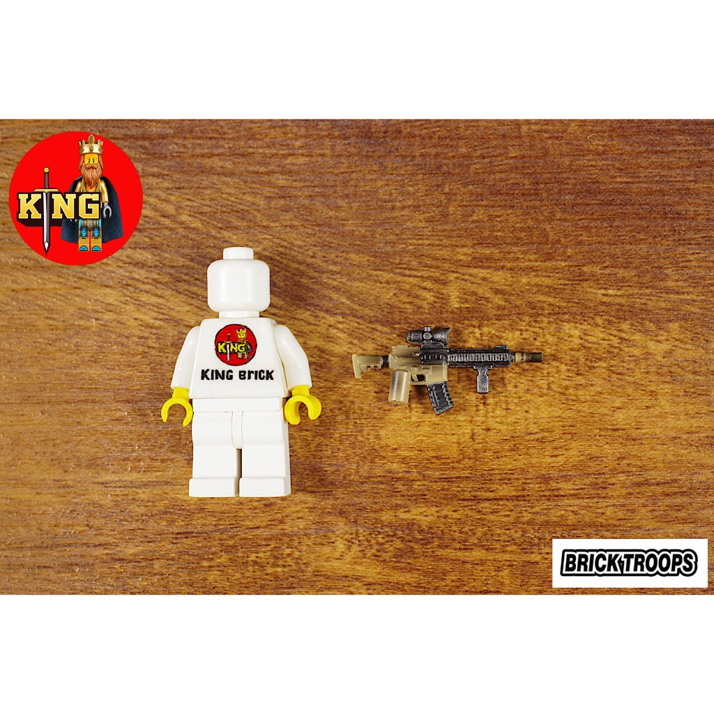 [Ảnh thật] [Chính hãng] Bricktroops M4 mod 1-camouflage brown Phụ kiện đồ chơi