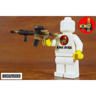 [Ảnh thật] [Chính hãng] Bricktroops M4 mod 1-camouflage brown Phụ kiện đồ chơi