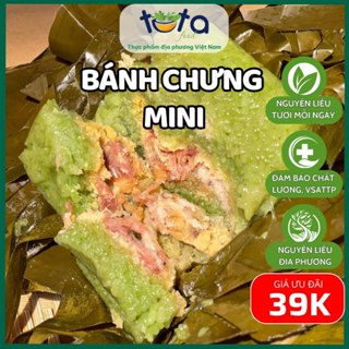  Bánh chưng vuông mini bánh chưng vuông bánh tươi ăn liền Tuta Foods giao hoả tốc HCM 