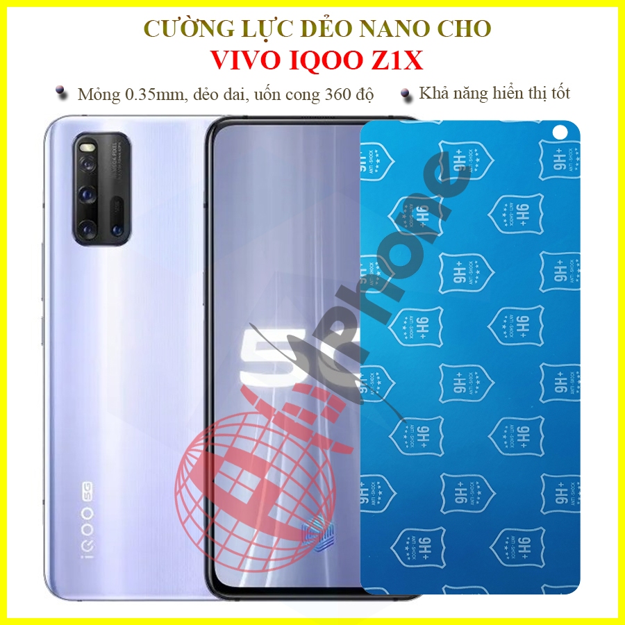 Dán cường lực dẻo nano trong hoặc nhám cho Vivo IQOO Z1X