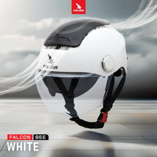   Tặng Kèm Lót  Nón Bảo Hiểm Xe Máy FALCON F14  BEE  - Kính Kép Chống Tia UV - Chính Hãng 