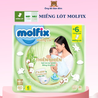 Miếng lót sơ sinh Molfix organic đủ size NEWBORN NB1 90+10/ NB1 64+10/ NB2 60+6 ( có thể dùng thay băng vệ sinh )