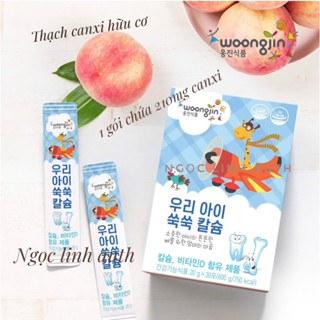 Thạch canxi hữu cơ WoongJin hộp 30 gói nội địa hàn