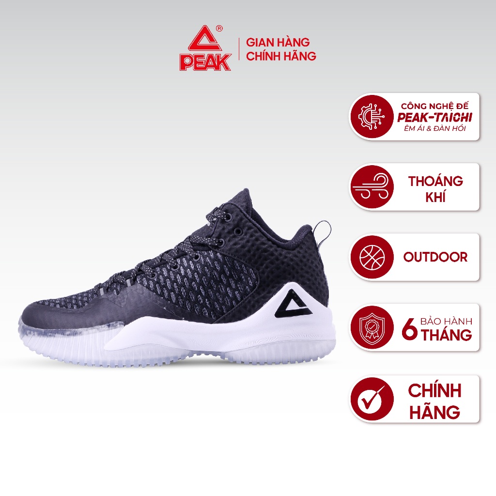 Giày bóng rổ chuyên Outdoor PEAK Streetball Master 1 công nghệ Taichi EW02321A E39115A