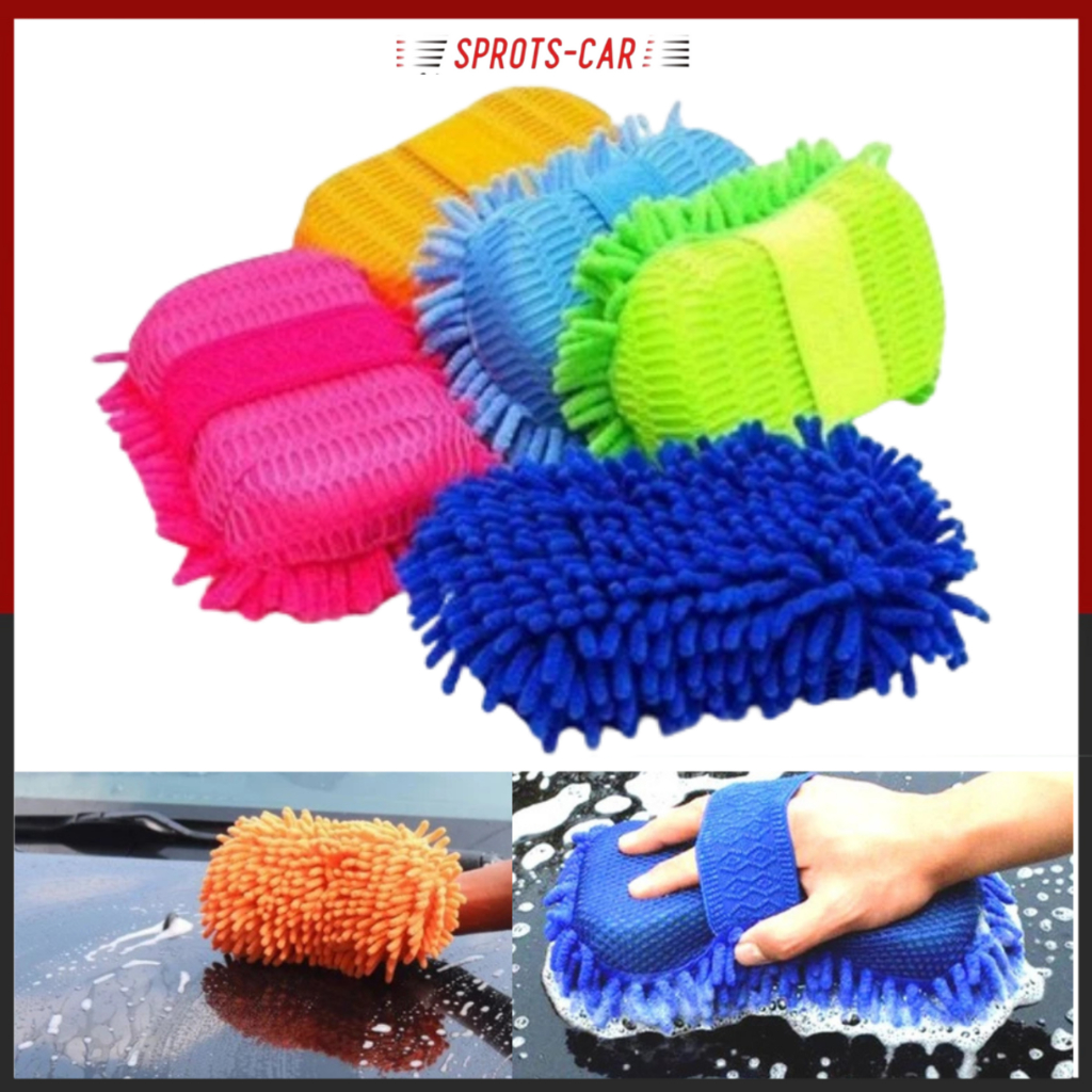 Miếng san hô rửa xe MICROFIBER mềm mịn ( Màu ngẫu nhiên )