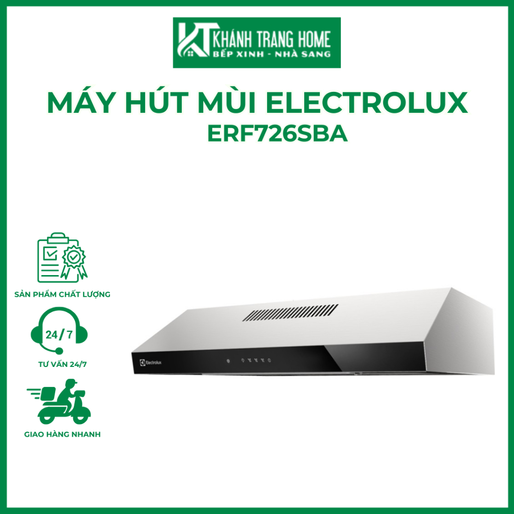 Máy hút mùi ELECTROLUX ERF726SBA chất liệu thép không gỉ cao cấp bảo hành 24 tháng - Khánh Trang Hom