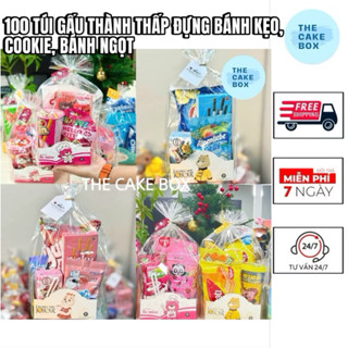 50-100 TÚI GẤU ĐỰNG BÁNH COOKIE / TÚI ĐỰNG BÁNH KẸO / TÚI ĐỰNG BÁNH MÌ NGỌT - The Cake Box