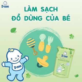 Nước xúc bình sữa Dnee, rửa bình sữa Dnee dạng túi (bịch) 550ml !!!