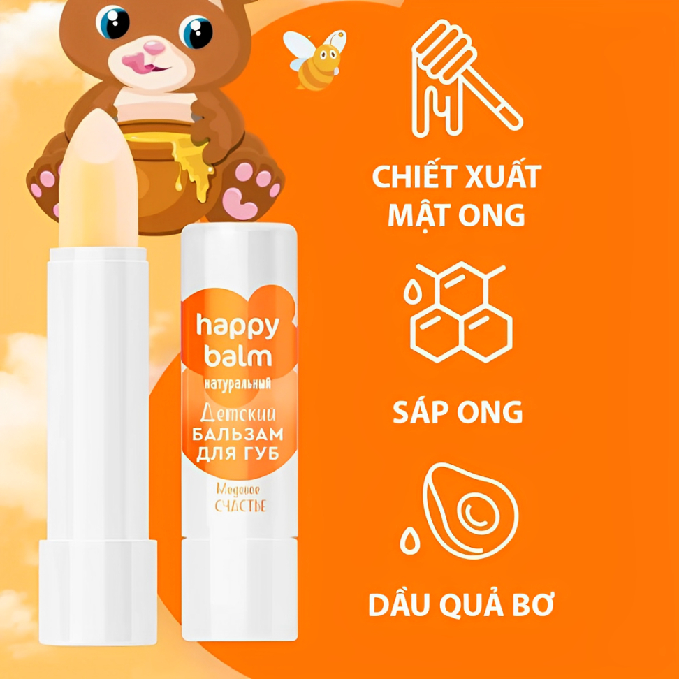 Son Dưỡng Môi Fito Cho Bé Happy Balm Nga 3,6g