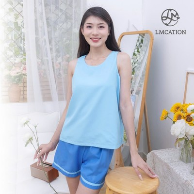 (Tặng kèm quà) BST Siêu tiết kiệm - Bộ đồ mặc nhà LMcation Laura - Xanh đậm
