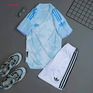  Bộ quần áo bóng đá 3 lá xanh in tên số theo yêu cầu-Áo bóng đá,đồ đá banh chất liệu thun mè thái 