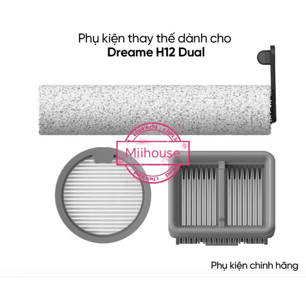 (Chính hãng) , Con lăn & lọc Dreame H12 Dual