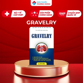  Viên Uống Đào Thải Sỏi Cặn Sỏi Tan Sỏi Thận Sỏi Tiết Niệu Hạn Chế Nguy Cơ Tái Tạo Sỏi GRAVELRY Gia Phát 30 Viên Hộp 