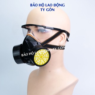 Mặt nạ than hoạt tính phòng hơi, khí độc 2 loại phin lọc
