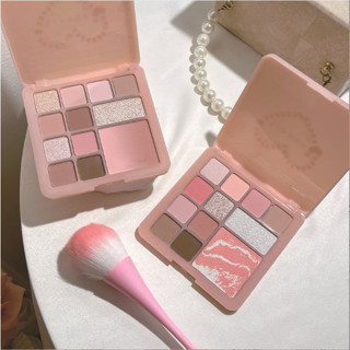  Bảng phấn mắt Jaded 12 ô tông màu hồng nội địa trung đồ makeup trang điểm mắt C59 Sammi beauty 