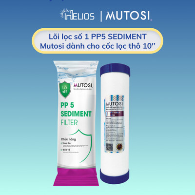 Lõi lọc thô số 1 Mutosi PP5 SEDIMENT dành cho cốc lọc thô 10 inch- Hàng Chính Hãng