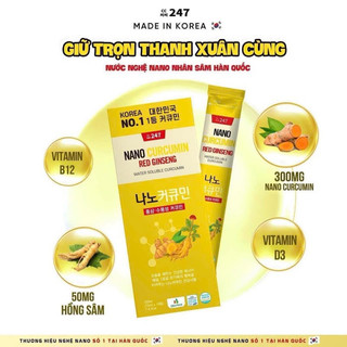 Nghệ Nước Hồng Sâm 247 Hộp 10 Gói (Xã Lỗ)