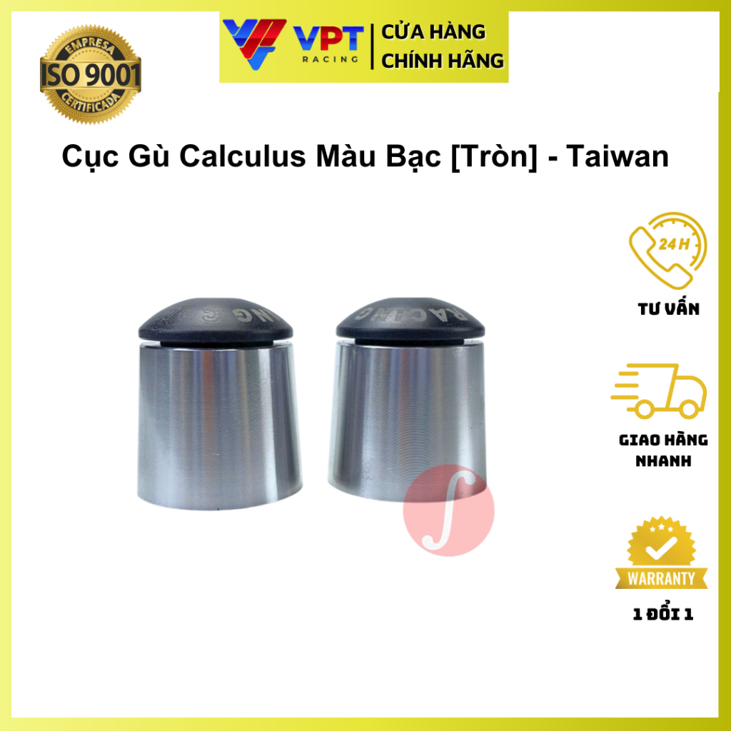 Cục gù ghi đông Suzuki | Gù tay lái Yamaha tròn bạc - chính hãng Calculus CG-CLL