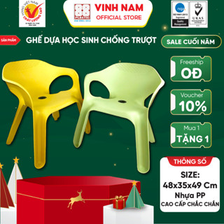 Ghế Dựa Học Sinh Có Đế Chống Trượt Vinh Nam Plastic Size 46x35x49cm Ghế Nhựa Cao Cấp Chắc Chắn 575
