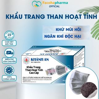  Khẩu trang y tế than hoạt tính Khánh An 4 lớp cao cấp chống nắng chống bụi người lớn KATHTO3 