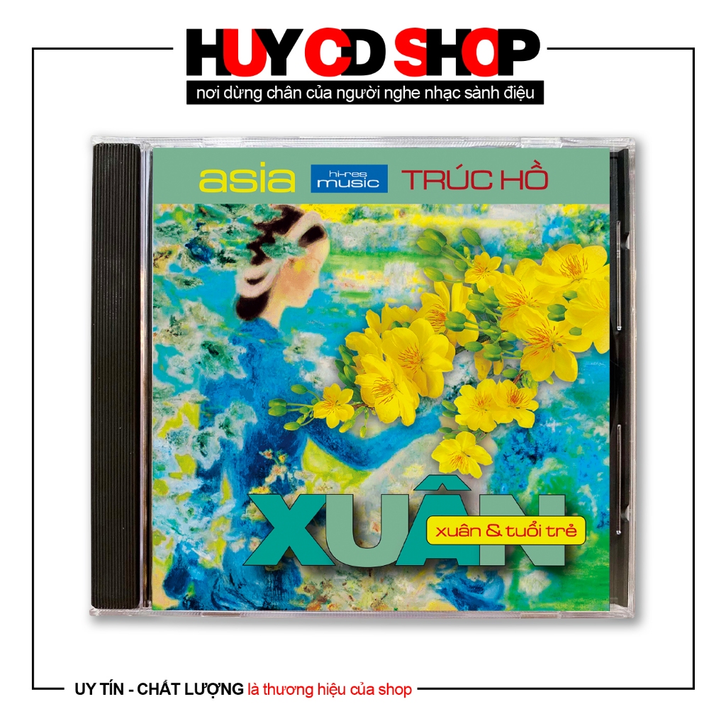 Đĩa CD nhạc xuân Asia chủ đề Xuân và tuổi trẻ Nhạc vàng trữ tình Bolero Đĩa lòng trắng HUY CD
