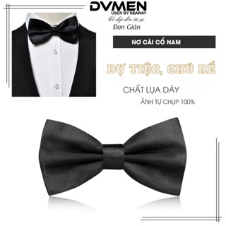 Nơ đeo cổ nam sang trọng màu đen phù hợp với những sự kiện, chú rể, MC...