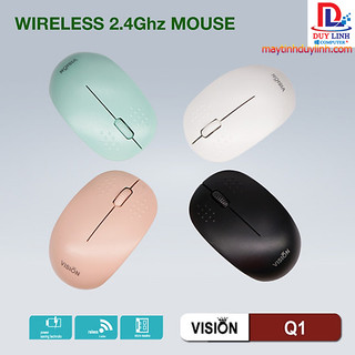 Chuột máy tính không dây VISION Q1 (Có pin, 1xAA)