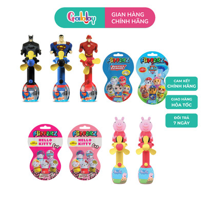 Bộ Sưu Tập Kẹo Đồ Chơi Quạt/ Lật Đật (Justice League, Mèo Kitty, Heo Peppa, Cocomelon)
