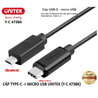 [Mã ELMS10 giảm 6% đơn 50K] Cáp USB C to Micro / Mini USB Ugreen 50445 US242 Unitek YC-473BK