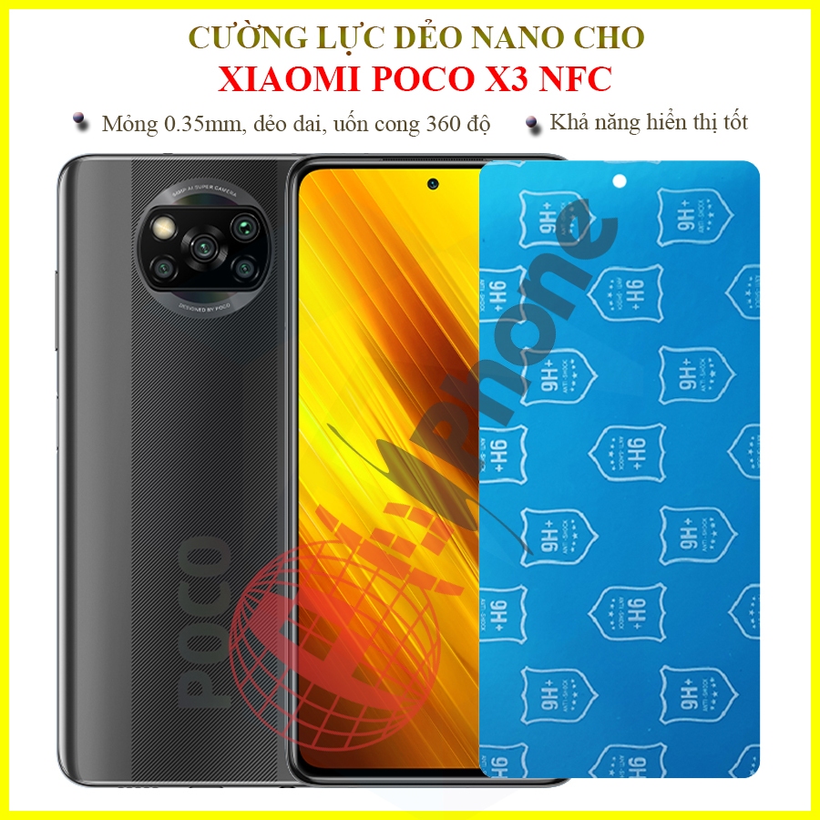 Dán cường lực dẻo nano trong hoặc nhám cho Xiaomi Poco X3 NFC