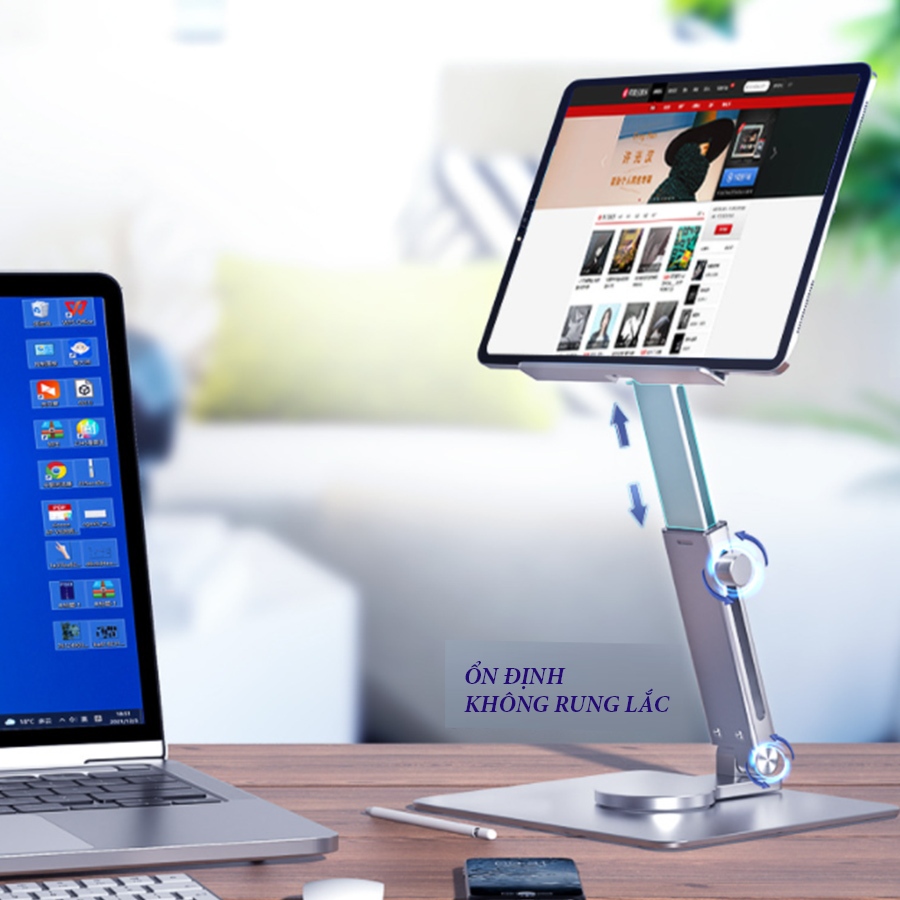 Giá Đỡ Ipad Xoay 360 Độ Điều Chỉnh Chiều Cao H06