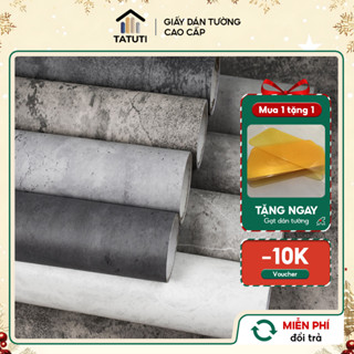 Giấy dán tường, phòng ngủ Xi Măng phong cách, có keo sẵn, decal chống thấm nước 10M x 45cm