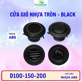 Miệng gió nhựa ABS - BLACK